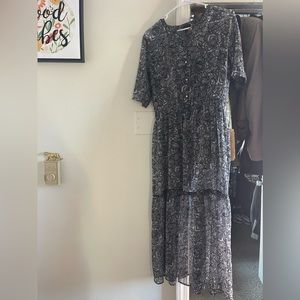 Who What Wear sheer maxi dress